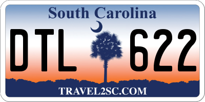 SC license plate DTL622