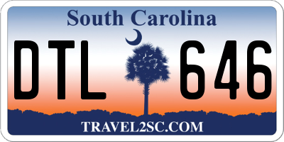 SC license plate DTL646