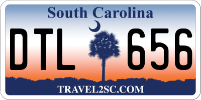 SC license plate DTL656
