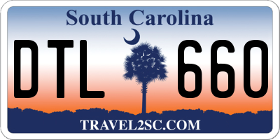 SC license plate DTL660
