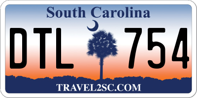 SC license plate DTL754