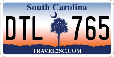 SC license plate DTL765