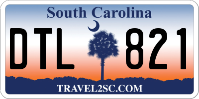 SC license plate DTL821