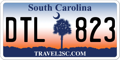 SC license plate DTL823