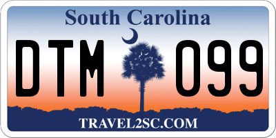 SC license plate DTM099