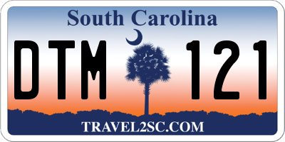SC license plate DTM121