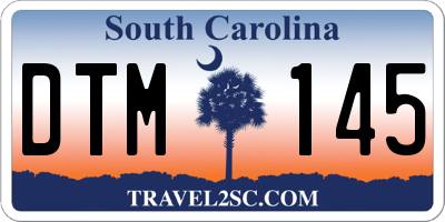 SC license plate DTM145