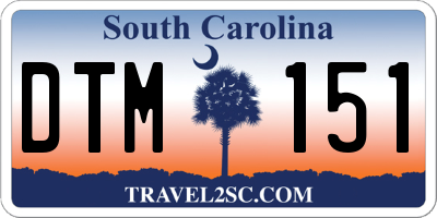 SC license plate DTM151