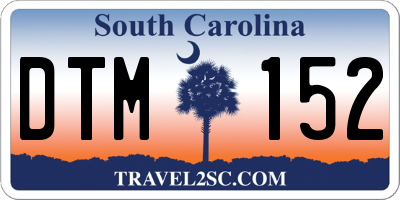 SC license plate DTM152