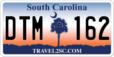 SC license plate DTM162