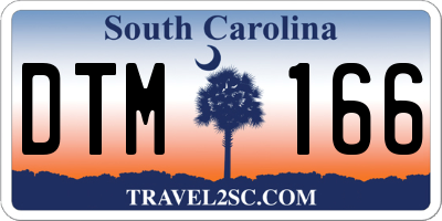SC license plate DTM166