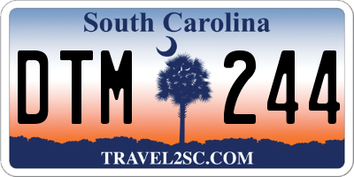 SC license plate DTM244