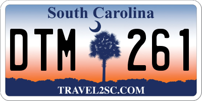 SC license plate DTM261