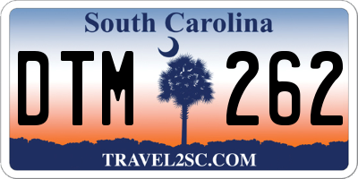 SC license plate DTM262