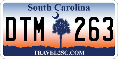SC license plate DTM263