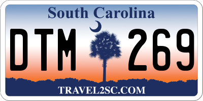 SC license plate DTM269