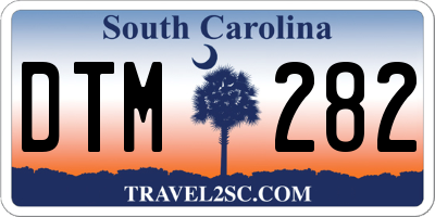 SC license plate DTM282