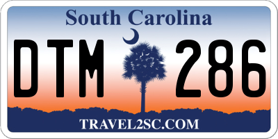 SC license plate DTM286