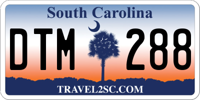 SC license plate DTM288