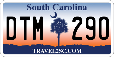 SC license plate DTM290