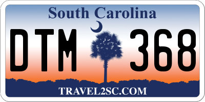 SC license plate DTM368
