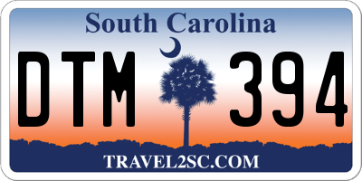 SC license plate DTM394