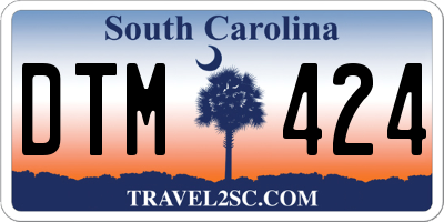 SC license plate DTM424