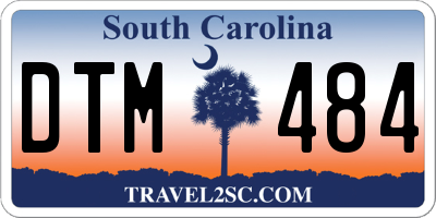 SC license plate DTM484