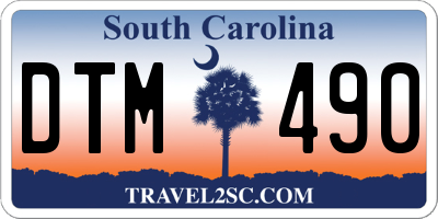 SC license plate DTM490