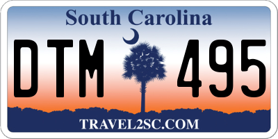 SC license plate DTM495