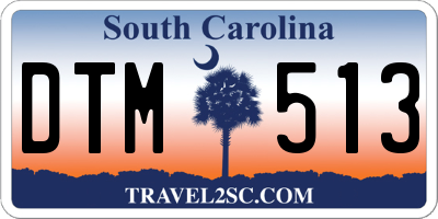 SC license plate DTM513