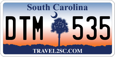 SC license plate DTM535