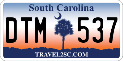 SC license plate DTM537