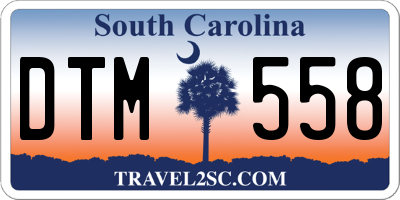 SC license plate DTM558