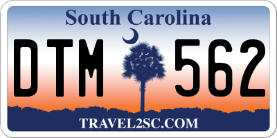 SC license plate DTM562