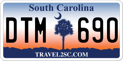 SC license plate DTM690