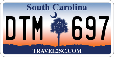 SC license plate DTM697