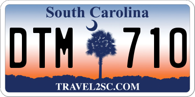 SC license plate DTM710