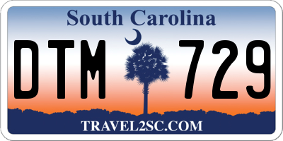 SC license plate DTM729