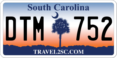 SC license plate DTM752