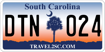 SC license plate DTN024