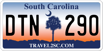 SC license plate DTN290