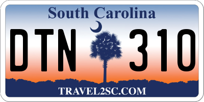 SC license plate DTN310