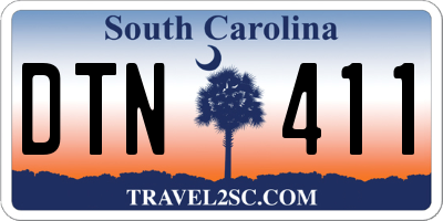 SC license plate DTN411