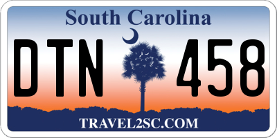 SC license plate DTN458
