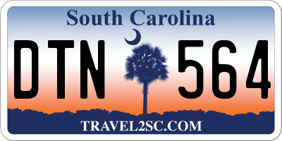 SC license plate DTN564