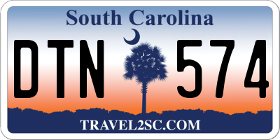 SC license plate DTN574