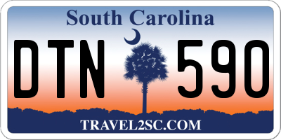SC license plate DTN590