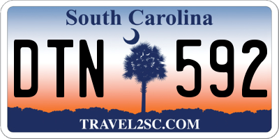 SC license plate DTN592