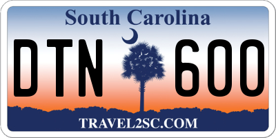 SC license plate DTN600